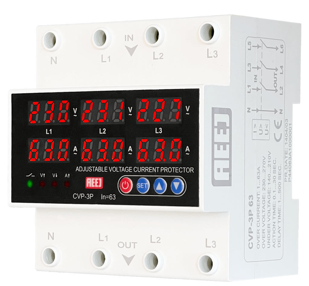 محافظ ولتاژ جریان 3 فاز